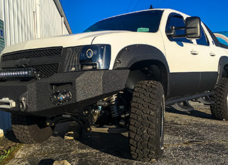 Crystal Coast Graphics installed a complete color change wrap on this truck.