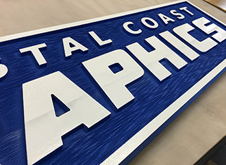 Crystal Coast Graphics designed and produced this dimensional Crystal Coast Graphics sign.